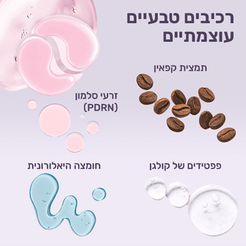 מדבקות זרע סלמון לשיפור קמטים ונפיחות סביב העיניים