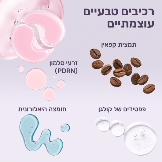 מדבקות זרע סלמון לשיפור קמטים ונפיחות סביב העיניים